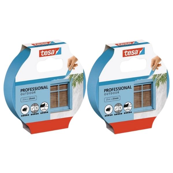 Tesa – Masking Tape 25mm x 25m – Outdoor – Pack of 2
