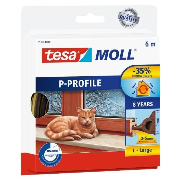 Tesa Rubber Seal Insulation/Window Seal 6m P-Profile Large