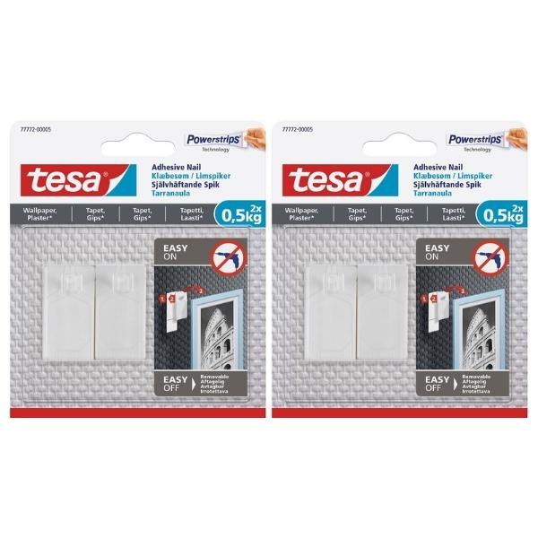 Tesa – Adhesive Nail for Wallpaper & Plaster 0.5Kg – Pack of 2