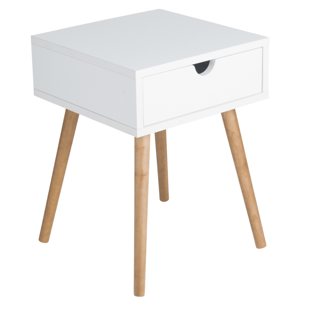 Pisa 1 Drawer Pedestal – Oak/White