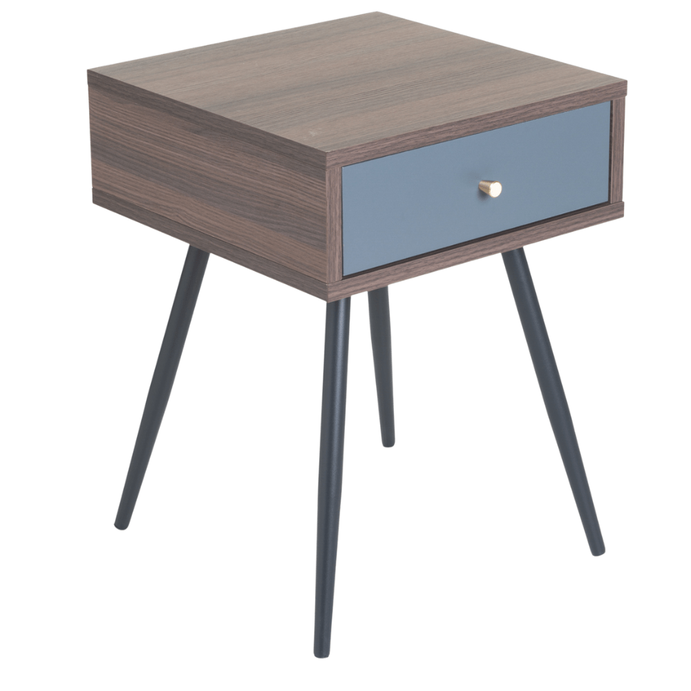 Sorrento 1 Drawer Pedestal – Brown/Dark Grey