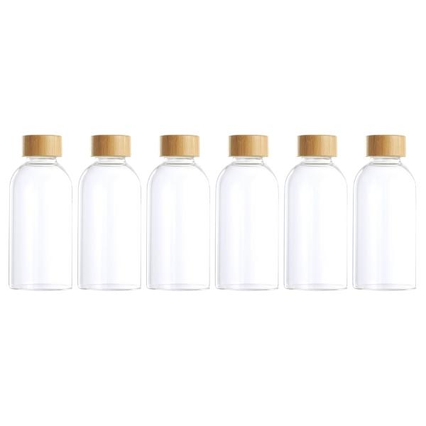 DAY – Glass Water Bottle with Bamboo Lid – 500ml – Pack of 6