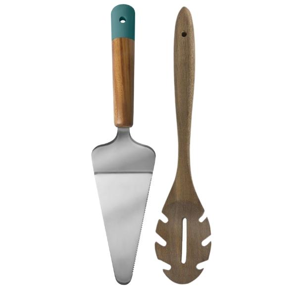 Jamie Oliver – Cake Server and Acacia Wooden Spoon