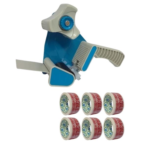 Source Direct – Tape Dispenser 48mm Including 6 x 50m Fragile Tape