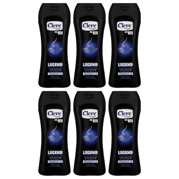 Clere – Body Lotion For Men 400ml Legend – Dry To Very Dry Skin – Pack of 6