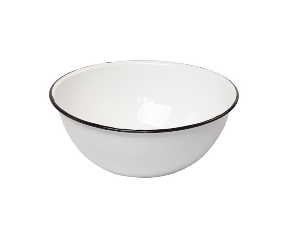 New World- Enamel Cash Bowl Mixing bowl 16cm set of 6 – White