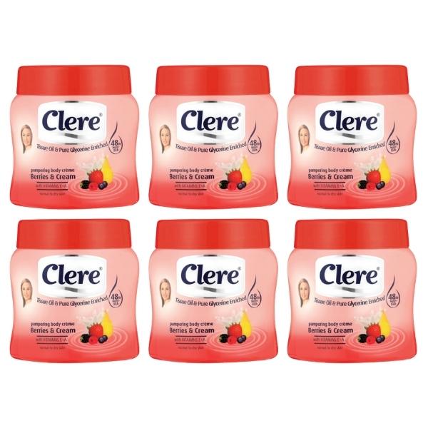 Clere – Body Crème 500ml – Berries and Cream – Pack of 6