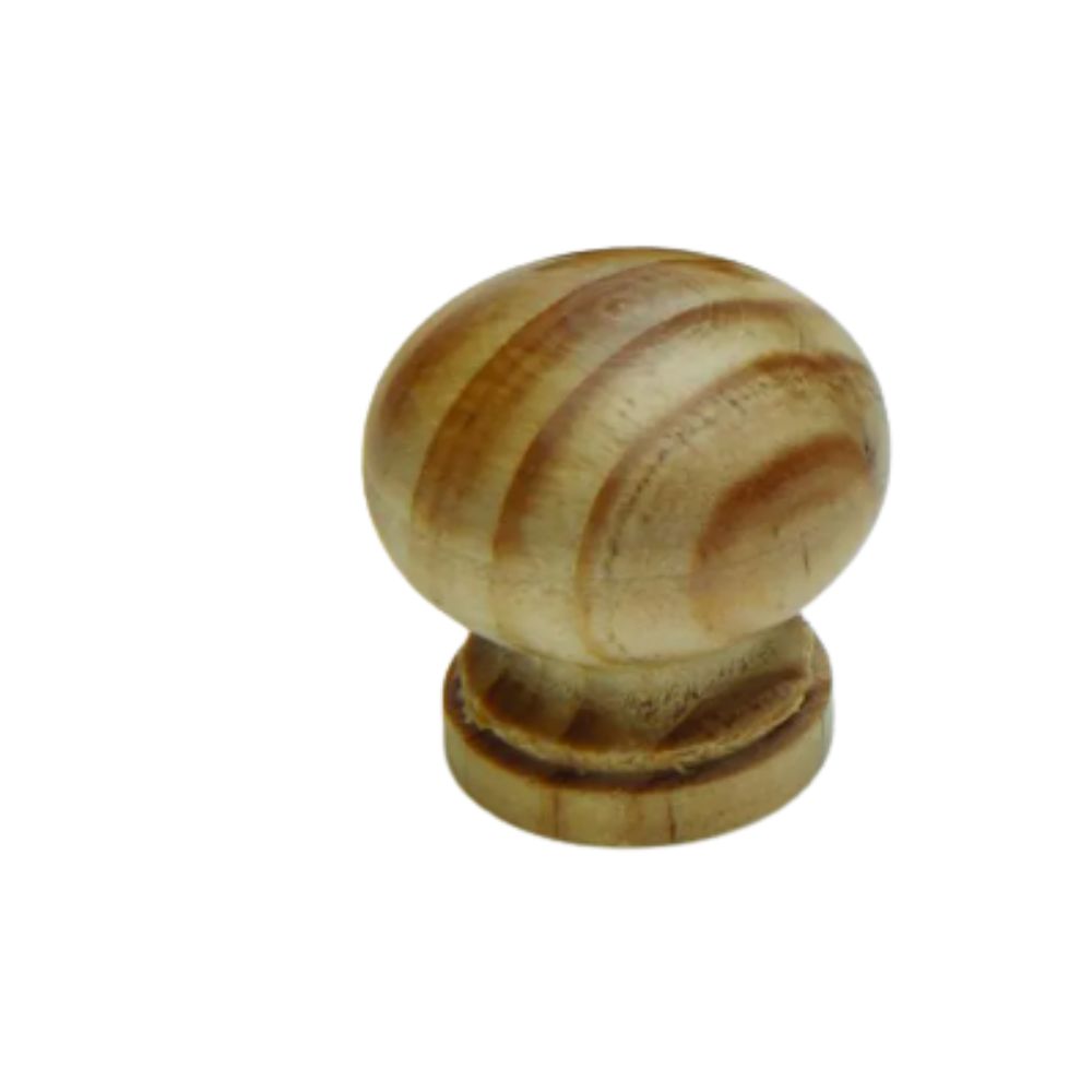 Pack of 18 x Knob, Raw Pine, 22mm