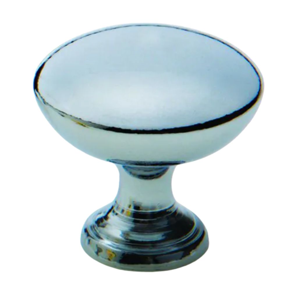 Pack of 6 x Knob, Satin Chrome, 30mm