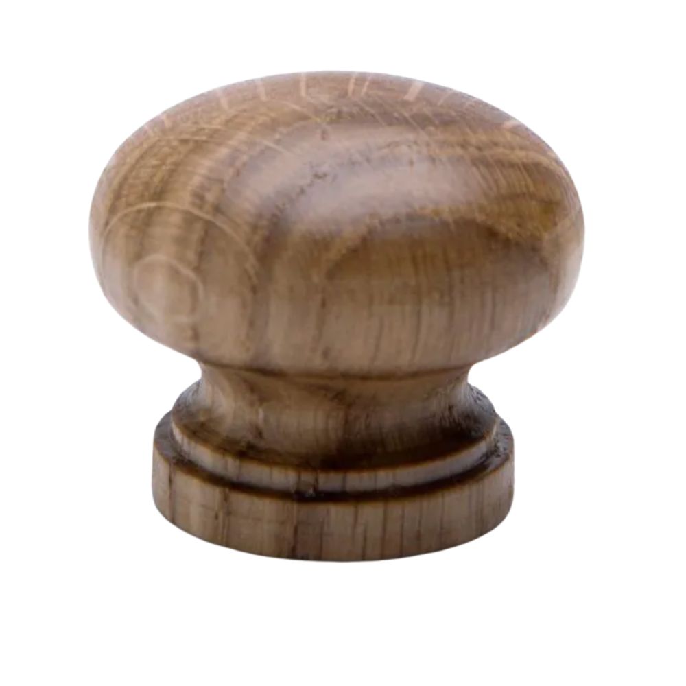 Pack of 10 x Knob, Lacquered Oak, 43mm