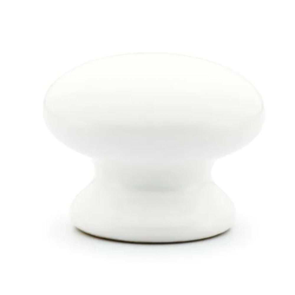 Pack of 10 x Porcelain Knob, White, 45mm