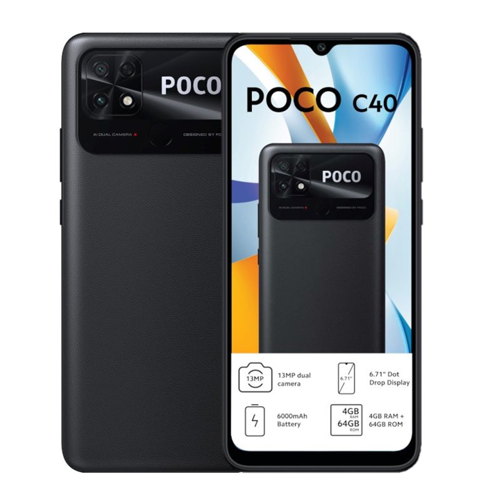 POCO C40 64GB LTE Dual Sim – Black