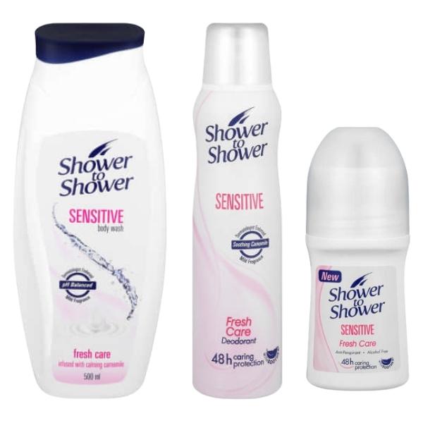 Shower to Shower – Hygiene Combo Pack for Women – Sensitive