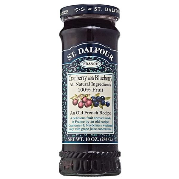ST DALFOUR – Cranberry & Blueberry Jam – 284g