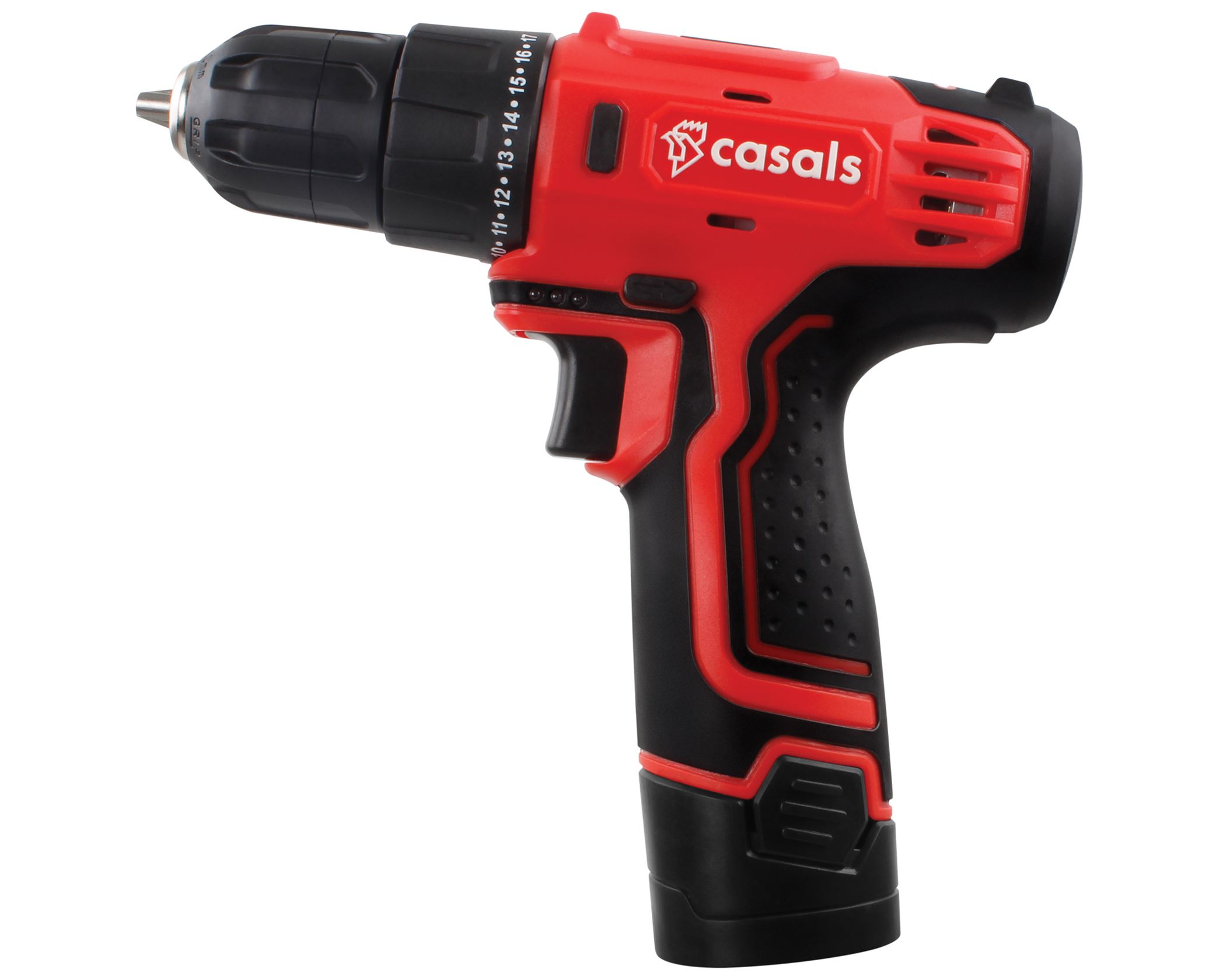 Casals Cordless Li-Ion Drill Including Extra Battery 10mm 12V