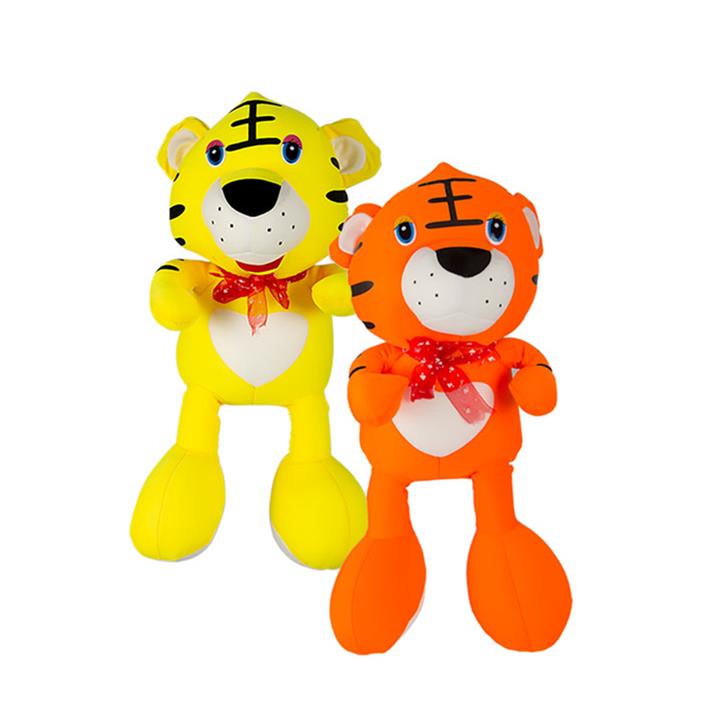 Plush Bright Tiger with Foam Beads (Pack of 2)