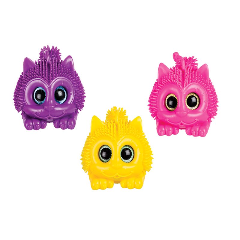 Novelty Ball Prickly Flashing Kitty (3 Pack)