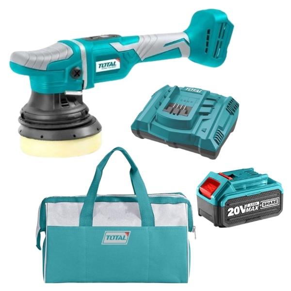 Total Tools – Angle Polisher with Battery Pack, Charger and Tool Bag Combo