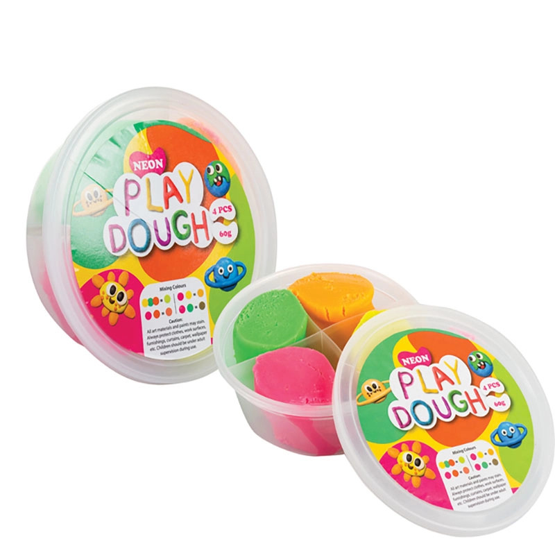 Neon Play Dough 4 Colour Set