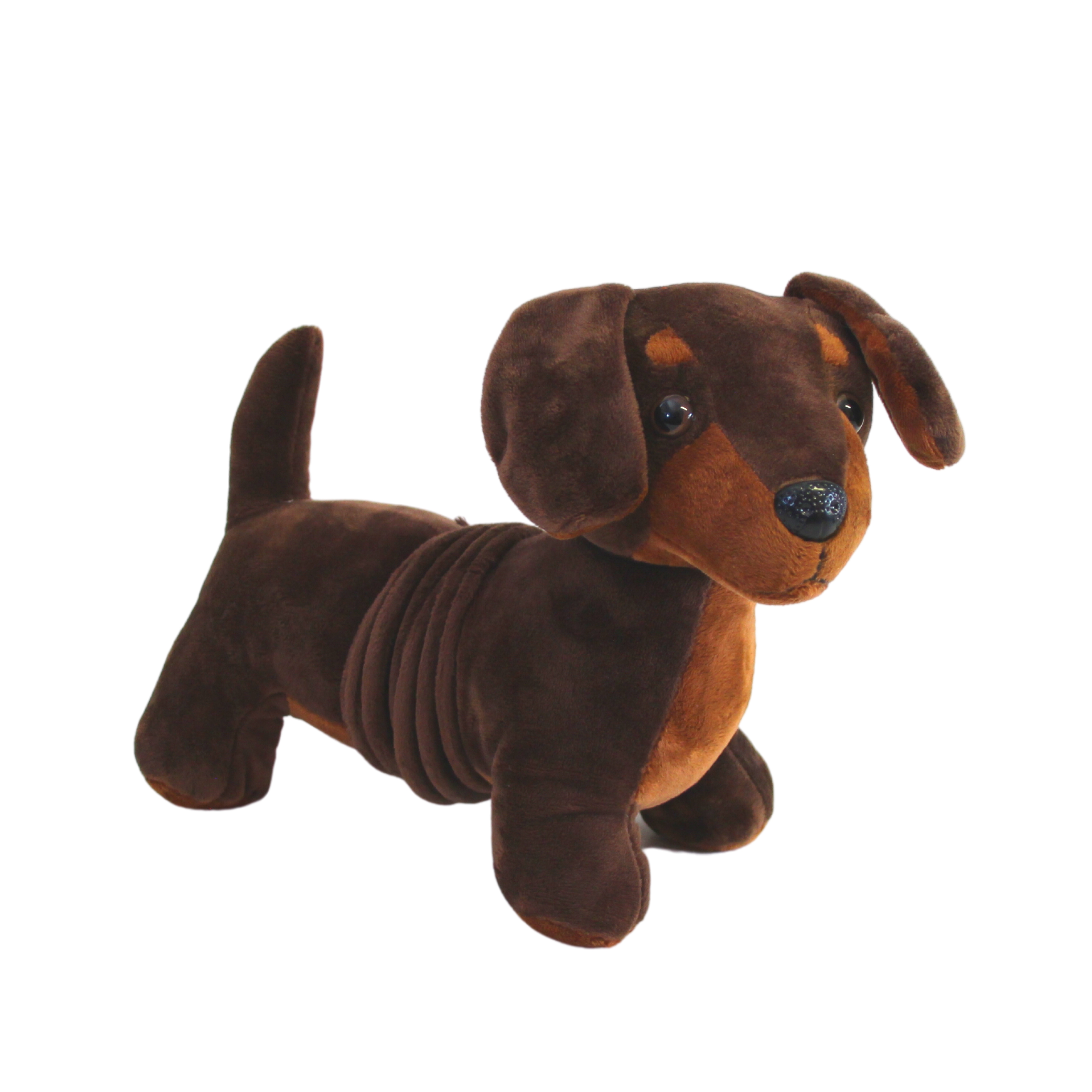 Dacshund Plush Toy with Spring – Chocolate
