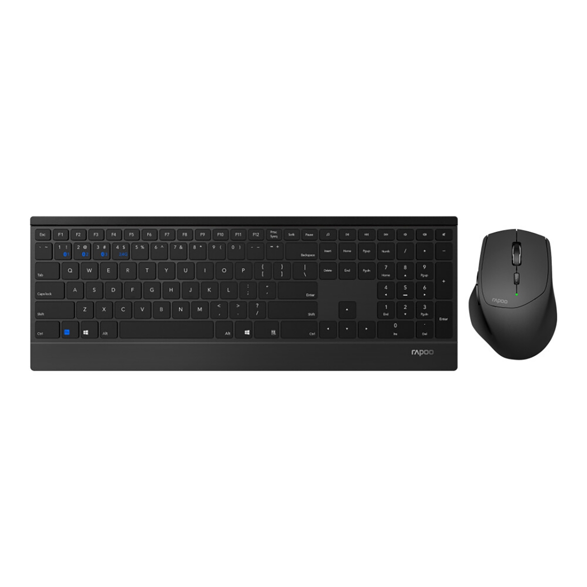 Rapoo 9500m Multimode Wireless Combo Black
