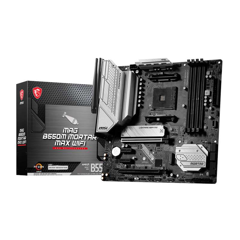 MSI MAG B550M MORTAR MAX WIFI AM4 mATX Gaming Motherboard