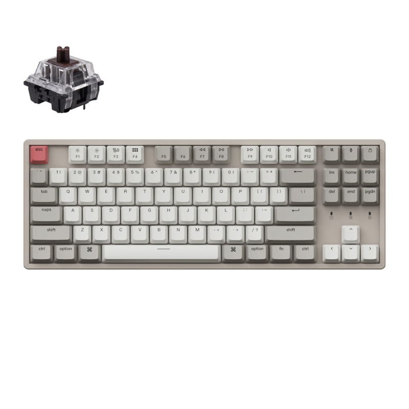 Keychron K8 87-Key Alu-Frame Mechanical Wireless Keyboard – Brown Switches