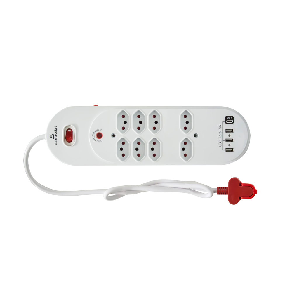 Smartsocket 8 Way Power Board 5 Amp USB – SS015