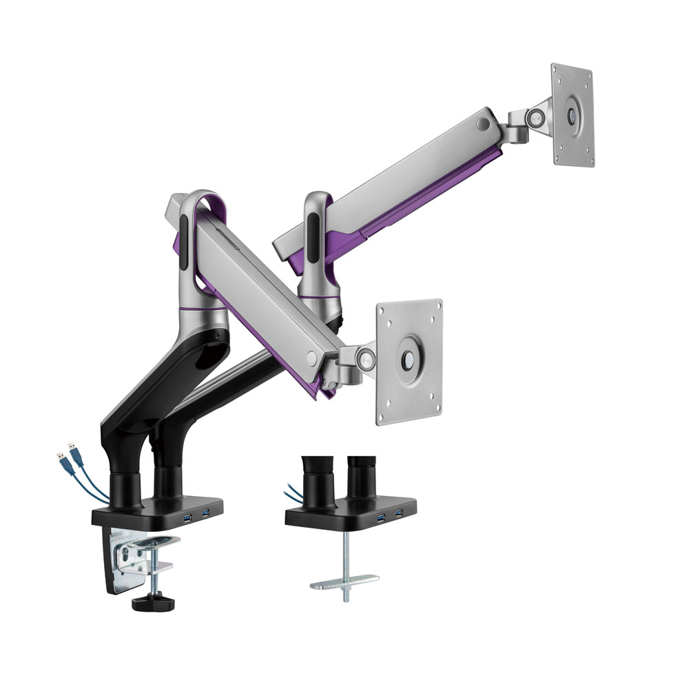 Dual Spring-Assisted Monitor Arm