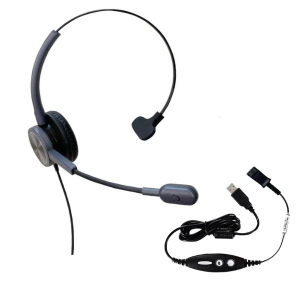 Calltel – Mono-Ear Noise-Cancelling Headset With USB