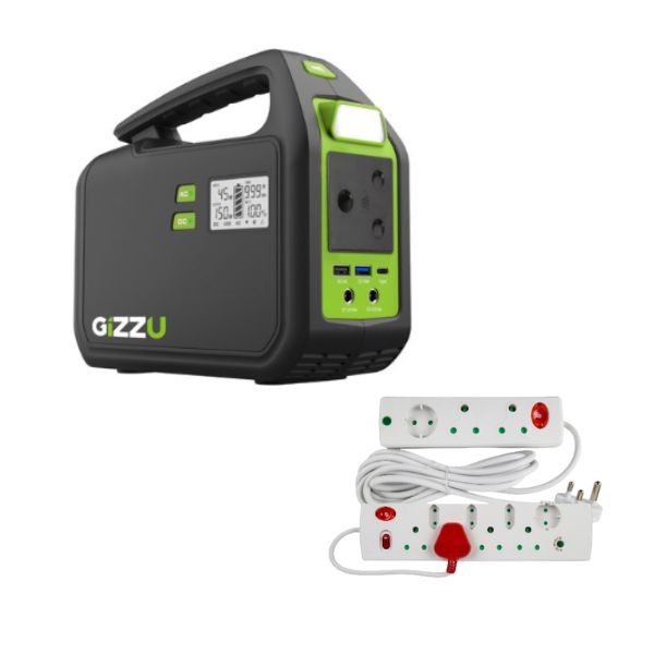 Gizzu – 155Wh Portable Power Station 1 x 3 Prong SA Plug Point + Multi-Plug