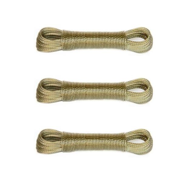 Washing line / Clothes Line – Steel Core PVC Shell Cord – 15m – Pack of 3
