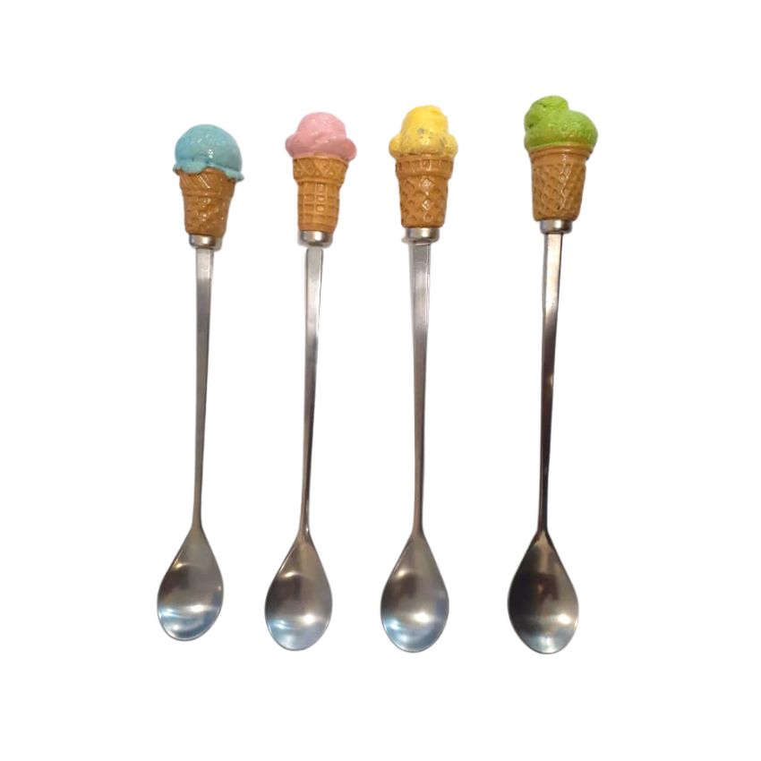 Ice Cream Cone Parfait Spoons – Set of 4