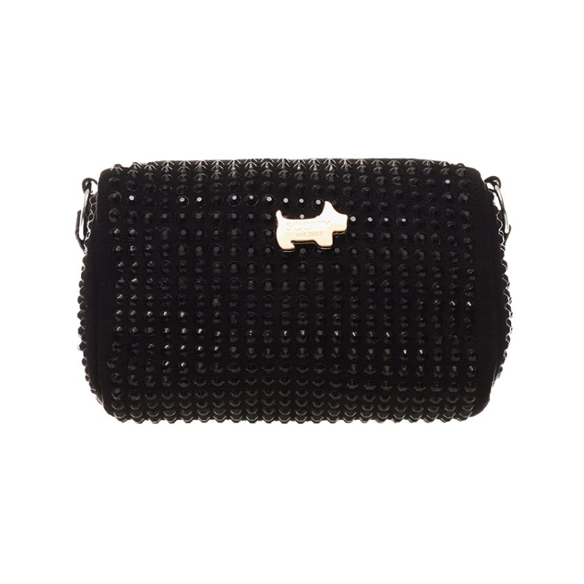 The Nothando – Bling studded Clutch & Crossbody – Black with Black Bling