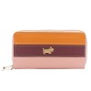 Scotty Bags – The Roberto – Double Zipper Purse – Tan & Oxblood Pink Scotty Bags – The Roberto – Double Zipper Purse – Tan & Oxblood Pink