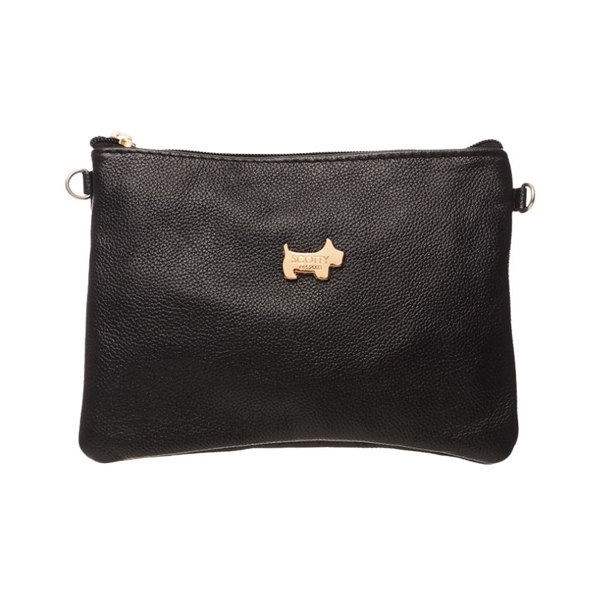 The Sassy – Leather Crossbody & Mobile Phone Sling (Black)