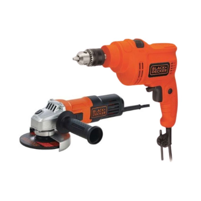 Black & Decker – Angle Grinder 650W and Hammer Drill 550W Combo