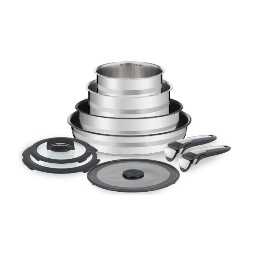 Jamie Oliver – Tefal Ingenio – Stainless Steel 9 Piece Cookware Set
