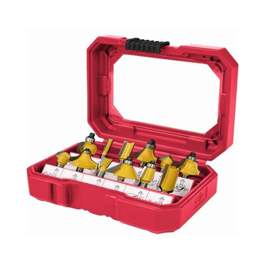 Tork Craft – 12 Piece 1/4″ Shank Router Bit Set