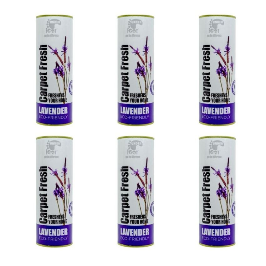 Under Foot – Carpet Fresh Freshener – 500g – Lavender (Pack of 6)
