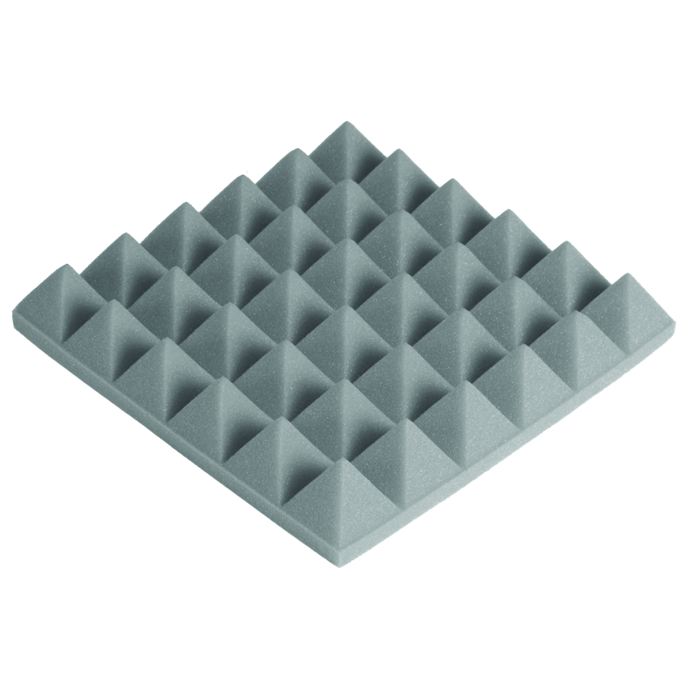 Parrot Products Acoustic Pyramid Foam Panels – 300mmx300mm -12 Pieces – Light Grey