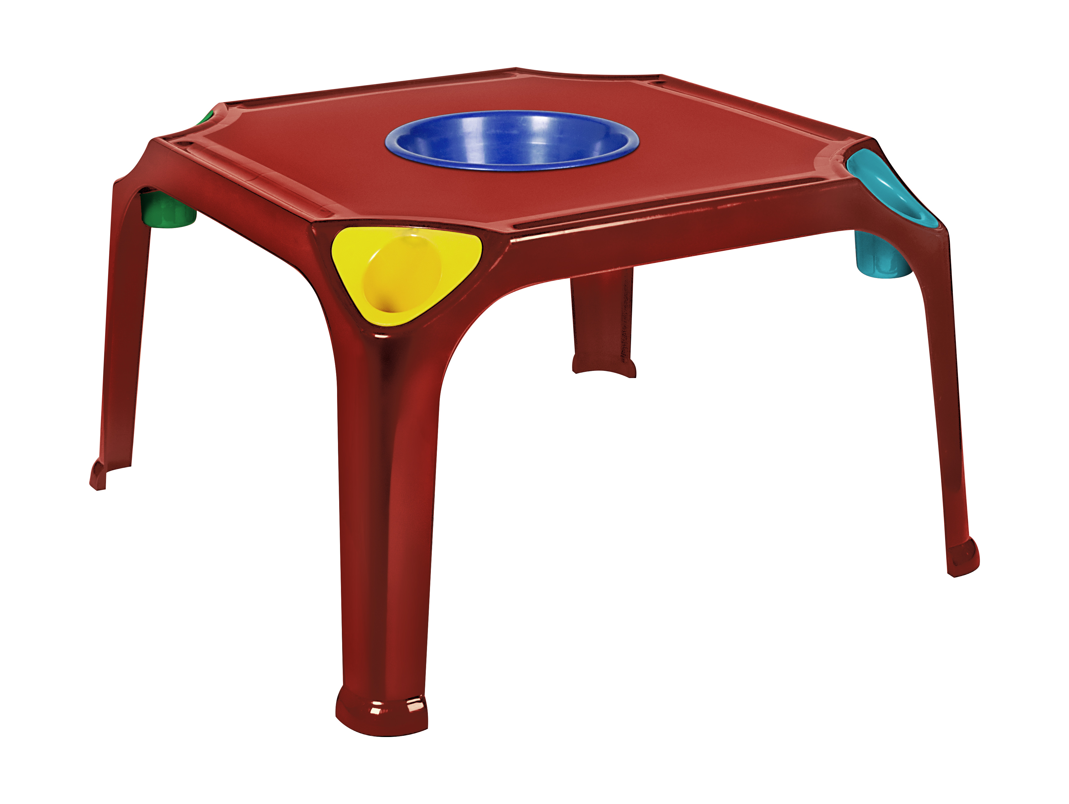 Buzz Kids – Table with Bowl and Cupholders – Red