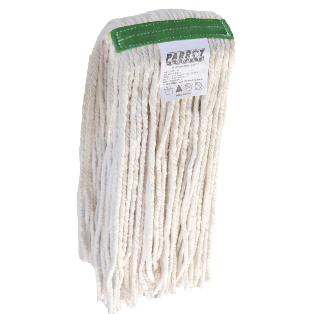 Parrot Products Spaghetti Mop 400g Head Refill – 100% Cotton Colour Coded – Green