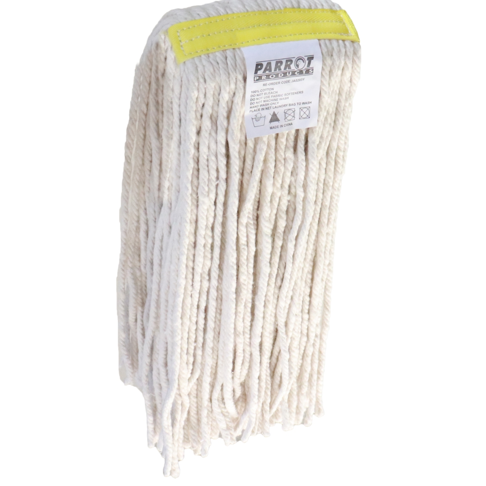 Parrot Products Spaghetti Mop 400g Head Refill – 100% Cotton Colour Coded – Yellow