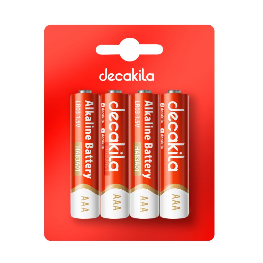 Decakila – AAA Alkaline Batteries LR03 – Pack Of 4