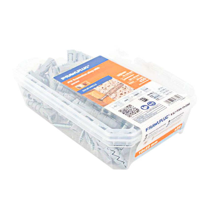 Rawlplug – FIX Expansion Plug with Screw – 50 Piece Per Tub