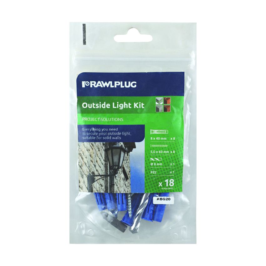 Rawlplug – Outside Light Kit – Pack of 18