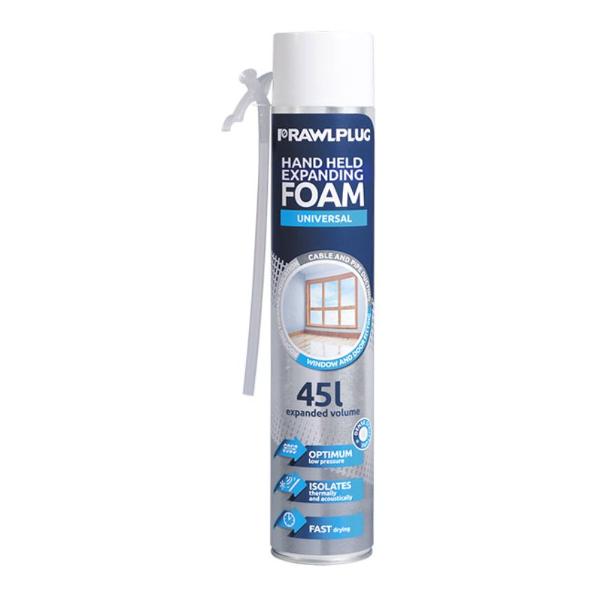 Rawlplug – Hand Held Expanding Polyurethane Foam – 750ml – Pack of 6