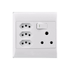 Socket 4X4 3Xeuro+16A White E/Mate Socket 4X4 3Xeuro+16A White E/Mate