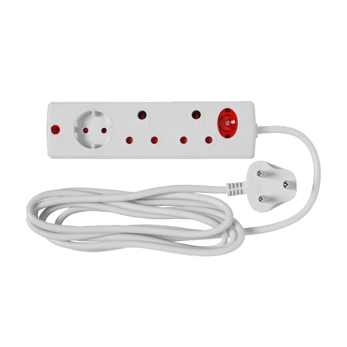 Multiplug 3Way+3M Cord O/Load E/Mate
